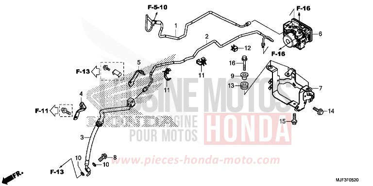 MODULATEUR ABS de CTX700 ABS PEARL FADELESS WHITE (NH341) de 2014